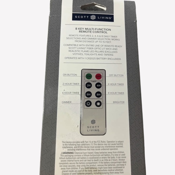 Scott Living LED remote Control #5251877 New - Picture 2 of 2